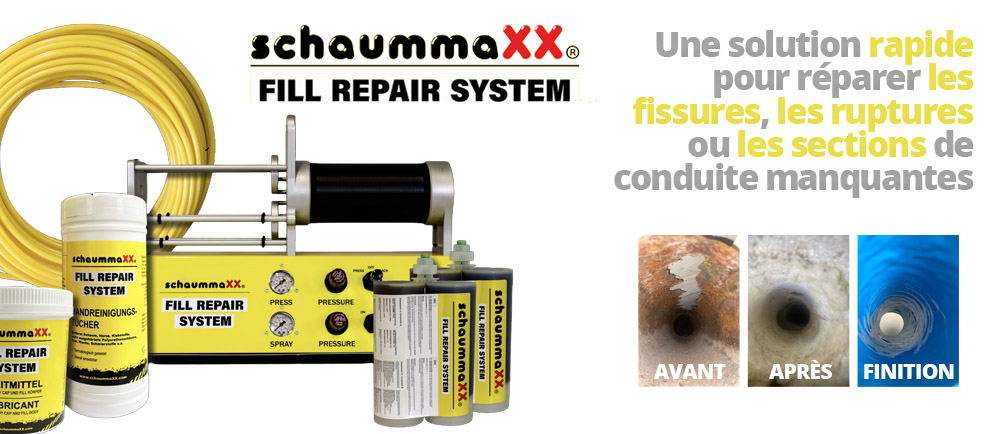 Réparation de canalisation, réhabilitation par injection de resine.